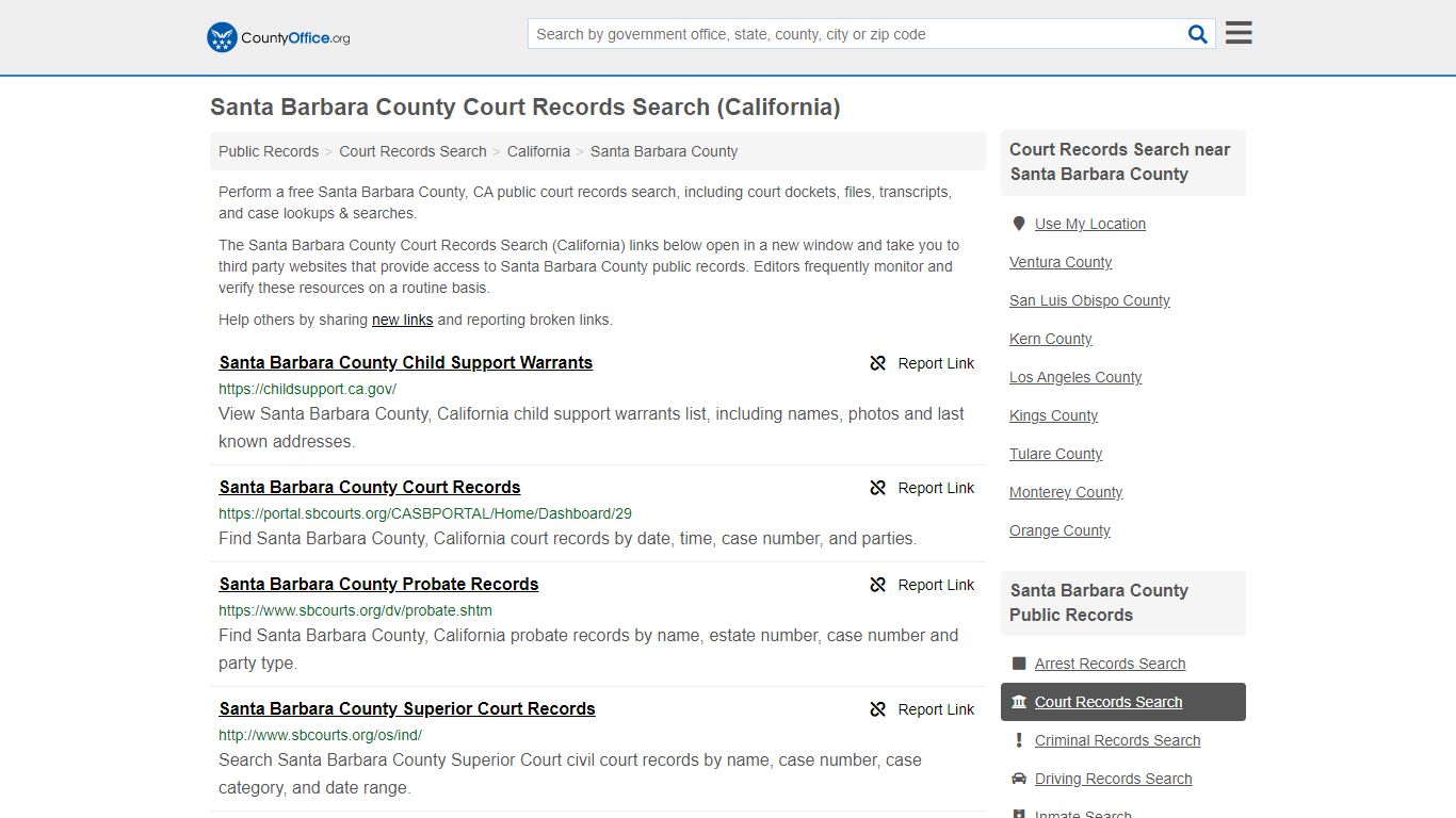 Court Records Search - Santa Barbara County, CA (Adoptions ...