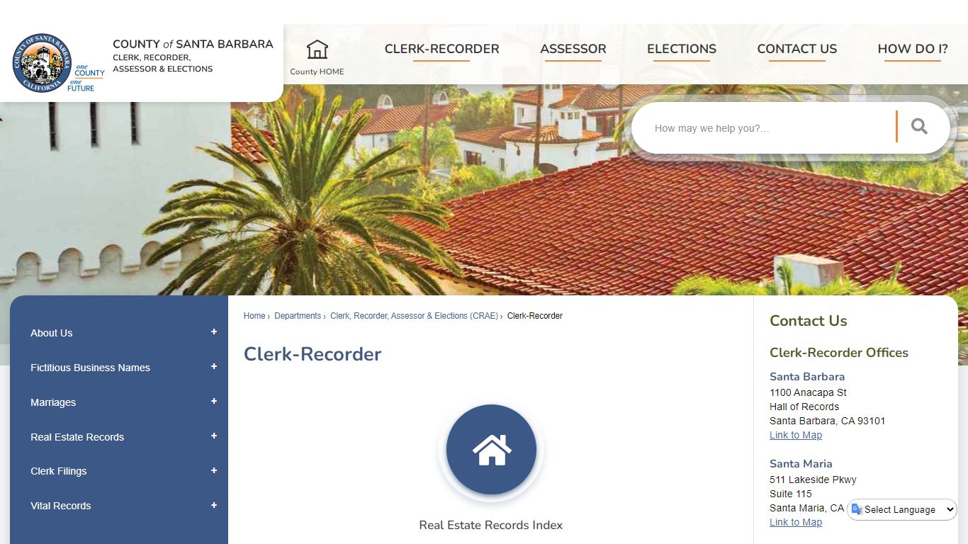 Clerk-Recorder Division - County of Santa Barbara